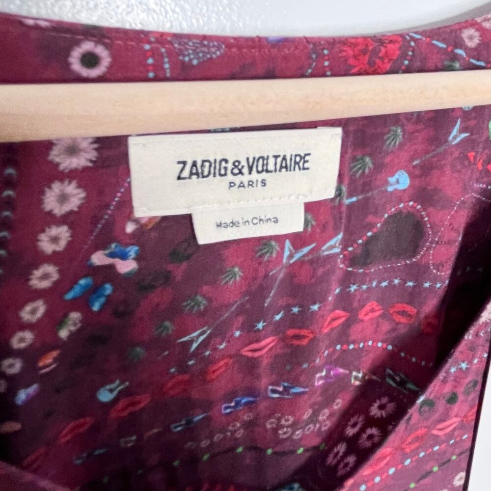 NWT Zadig & Voltaire Rafael Psyche Maxi Dress Size Small - Picture 6 of 11
